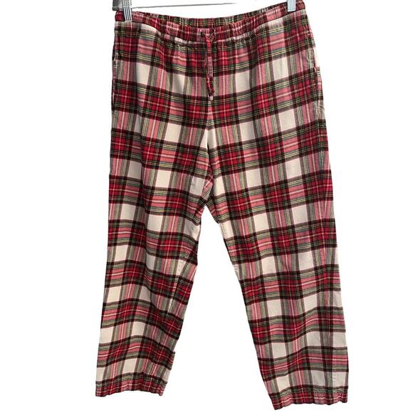 Hanna Andersson Men's Size M Medium Red Plaid Flannel Pajama Pants - Picture 1 of 4